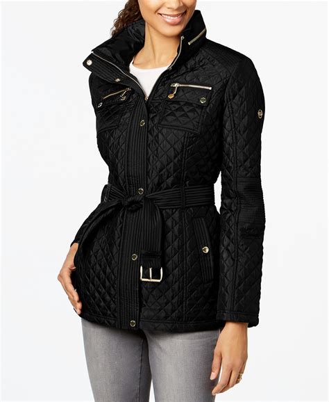 michael kors black jacket with hood 143937 for women|Michael Kors ladies winter coats.